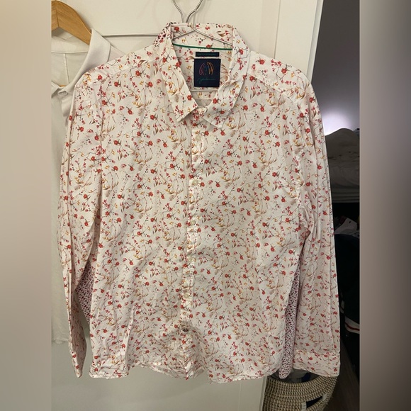 John Lennon English Laundry floral button down shirt xl - Picture 1 of 6
